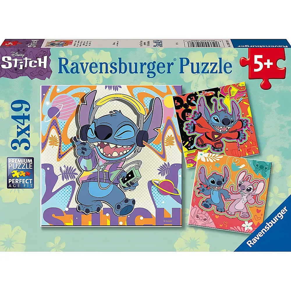 Ravensburger Lilo & Stitch 3 Puzzles - Play Disney Stitch 49Teile