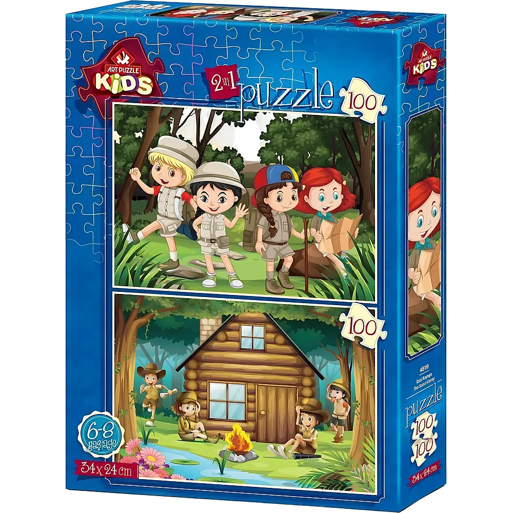 Art Puzzle Kids Das Pfadfinderlager - 100 Teile - Puzzle 10-104 Teile
