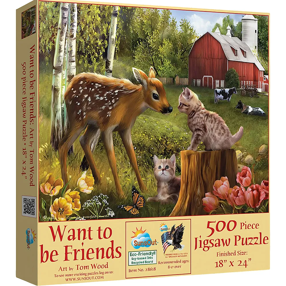 SunsOut Puzzle Tom Wood Want to be Friends - 500 Teile