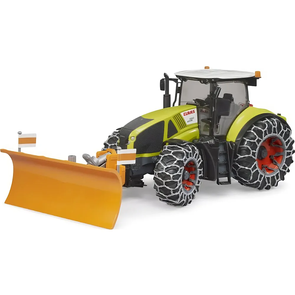 meinspielzeug - Bruder Claas Axion 950 mit R�umschild und Schneeketten | Traktoren