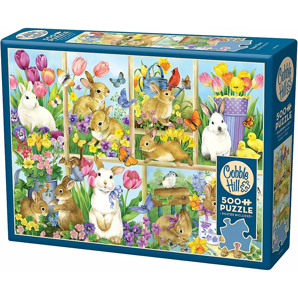 Cobble Hill Puzzle Hasen im Tulpenbeet 500Teile