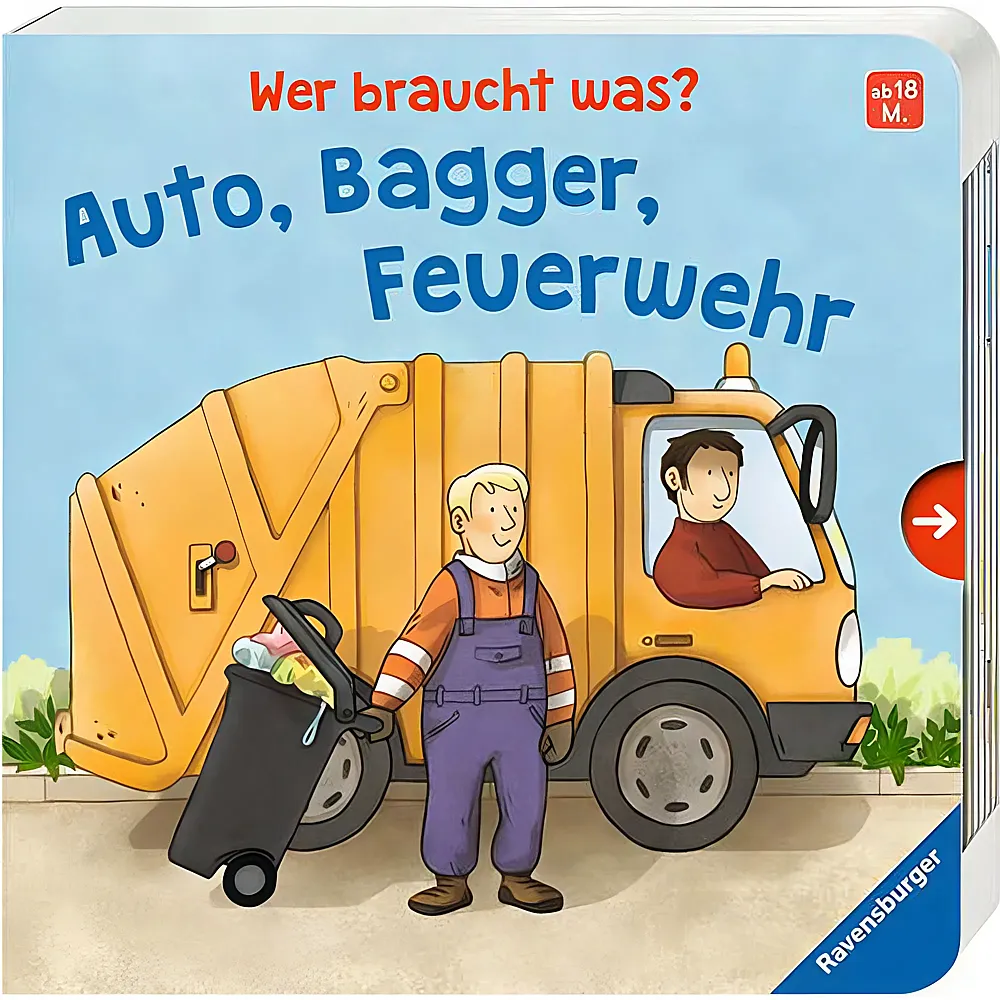 Ravensburger Wer braucht was Auto, Bagger, Feuerwehr