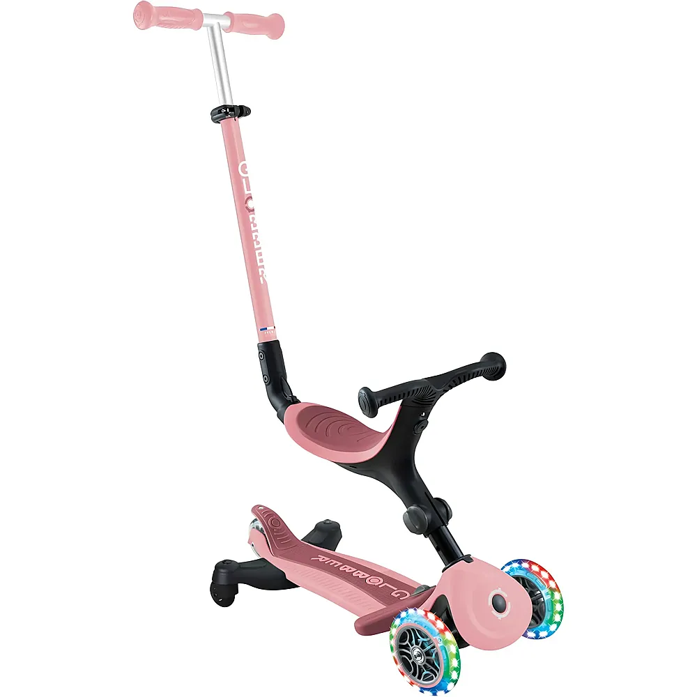 Globber Laufrad / Dreirad GO UP Active Lights 360 Pastel Pink