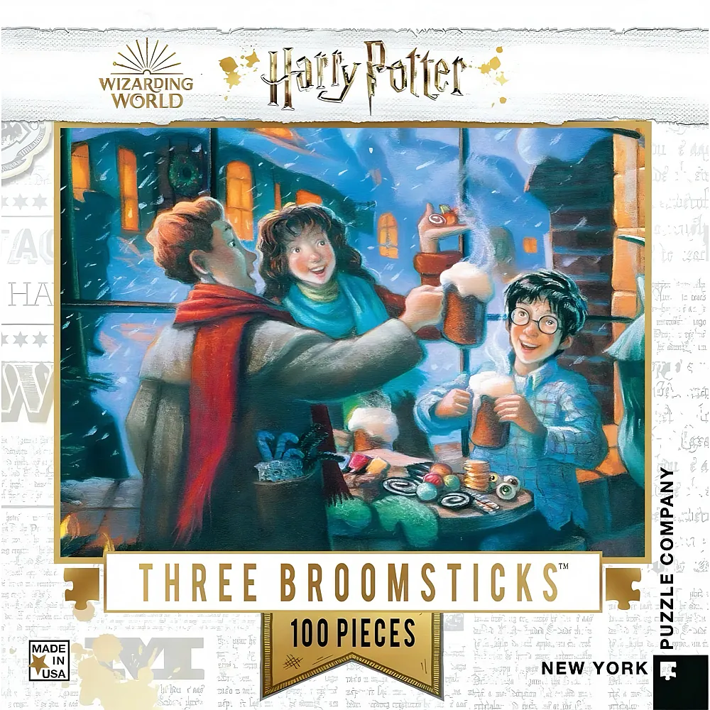 New York Puzzle Company Harry Potter - Three Broomsticks Mini 100Teile