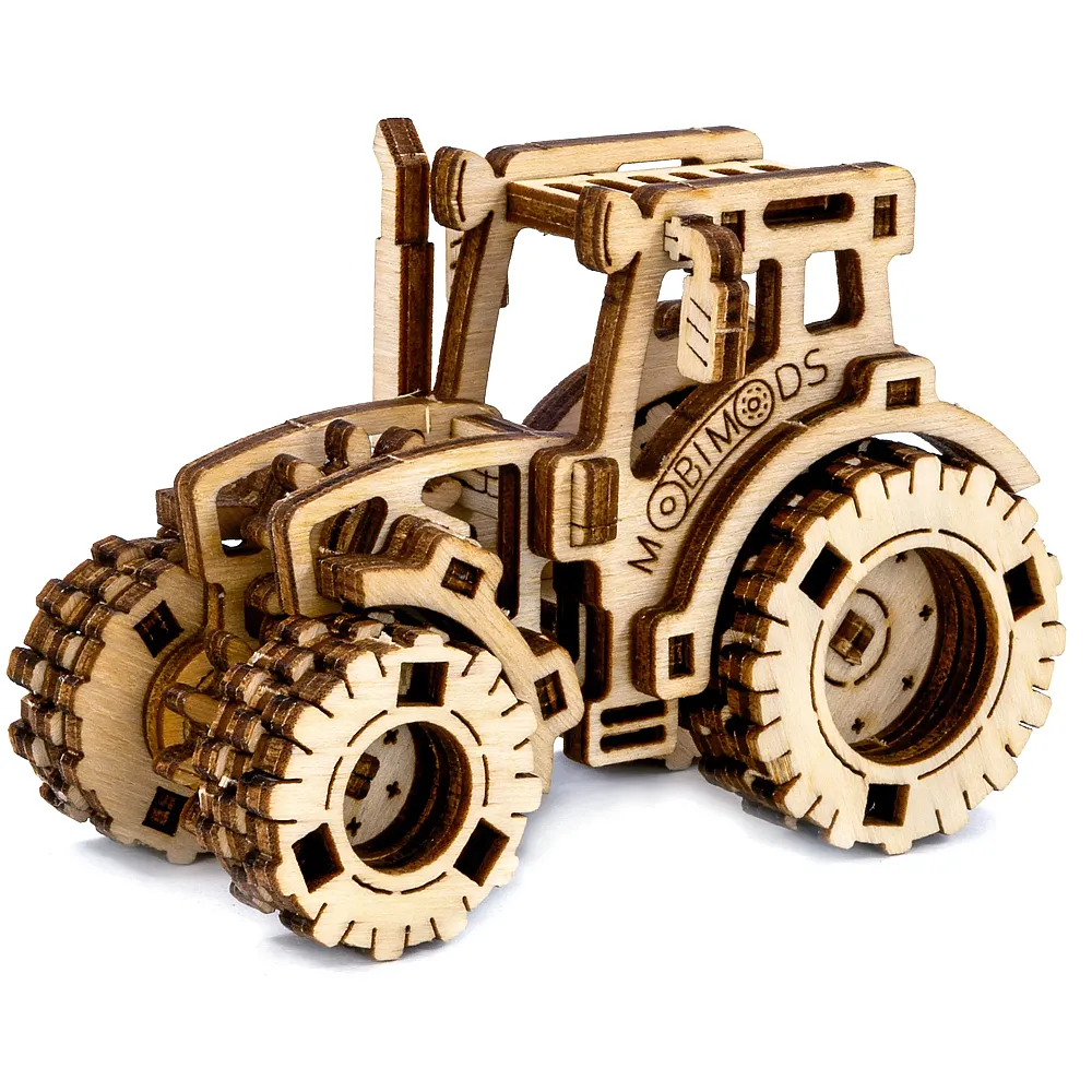 Wooden City Holzmodel 3D Work Horse Traktor Fendt 210, 60 Teile, ohne Kleber, Sperrholz, ab 8 Jahren