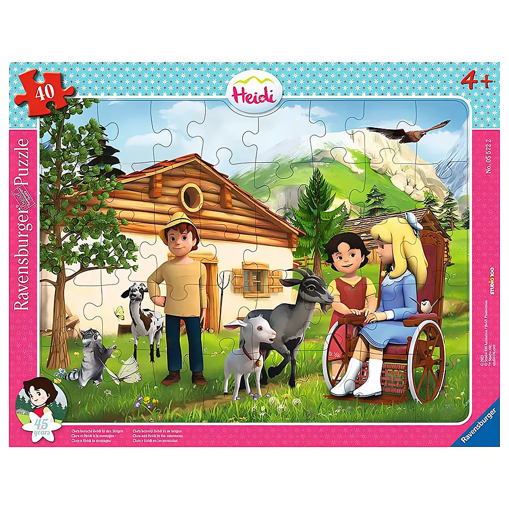 Ravensburger Puzzle Clara besucht Heidi in den Bergen 40Teile | Rahmenpuzzle