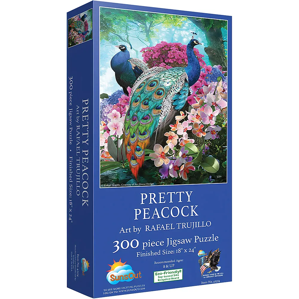 SunsOut Puzzle Pretty Peacock - 300 Teile