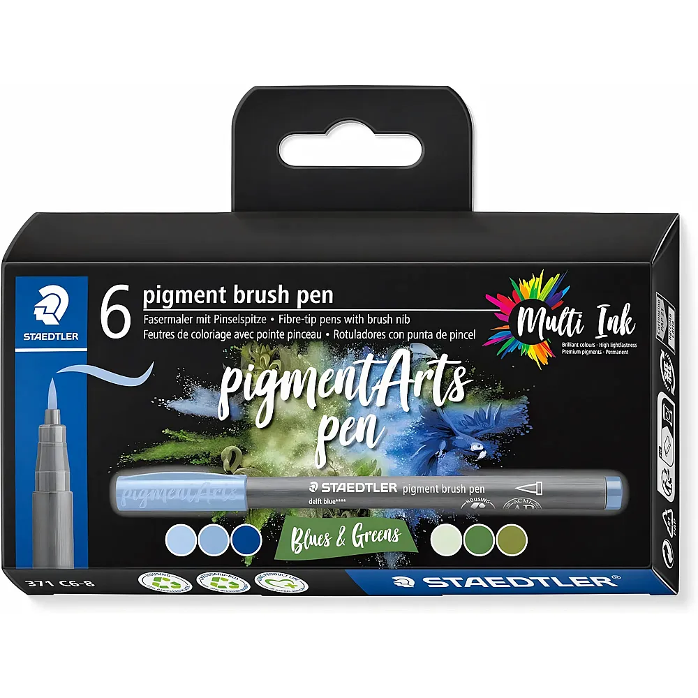 Staedtler Pigment Brush Pen - 6 Teile