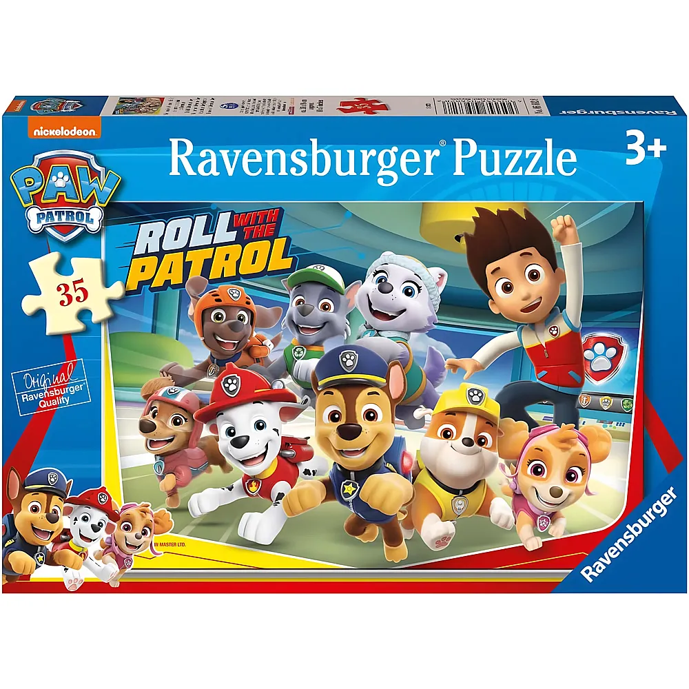 Ravensburger Puzzle Roll with the Paw Patrol - 35 Teile