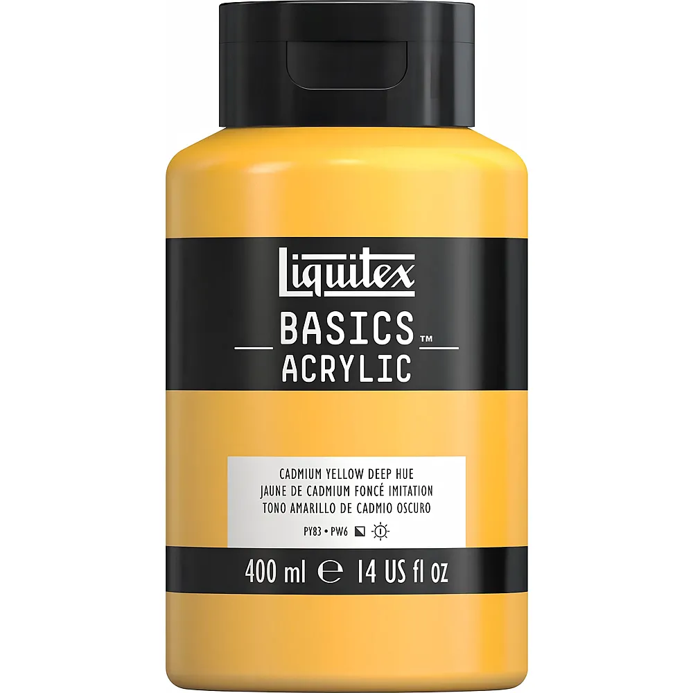 Liquitex Lqx Basics Acrylfarbe 400ml Flasche Kadmiumgelfb Dunkel Farb - Suche
