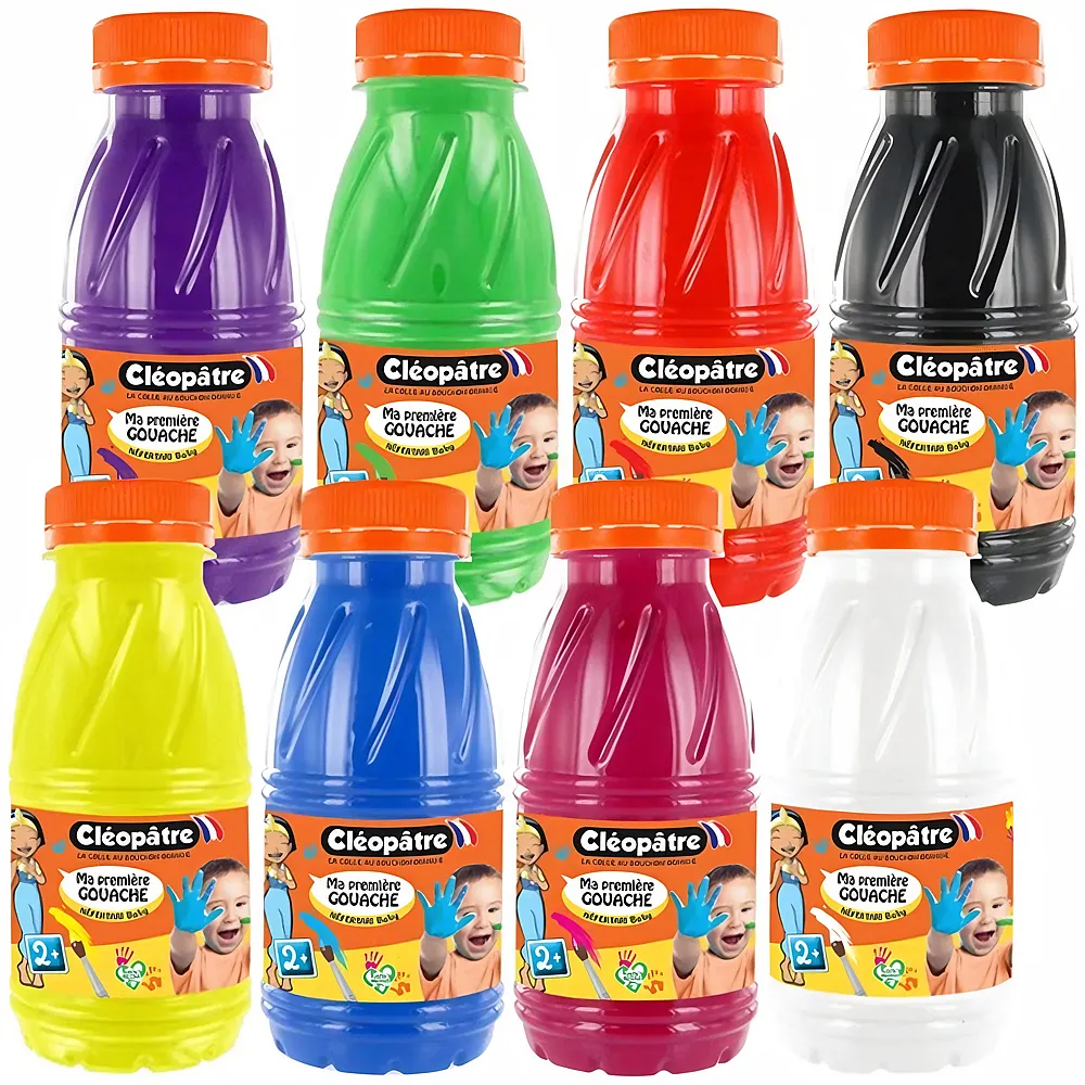 Cleopatre Scholpack 8X 250ml Meine Erste Gouache, Die Ich AB 2 Jahren
