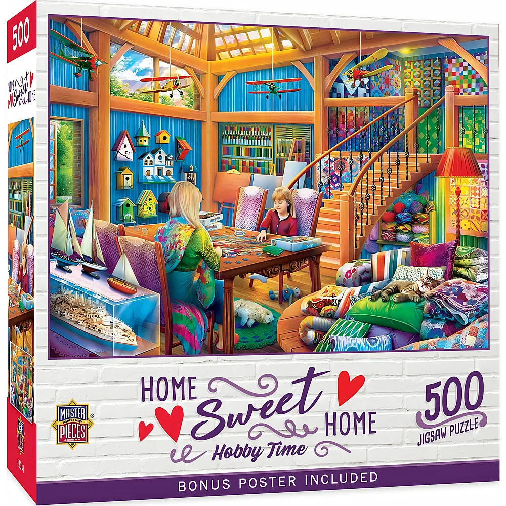 Master Pieces Puzzle Home Sweet Home Zeit f�r Hobbies - 500 Teile