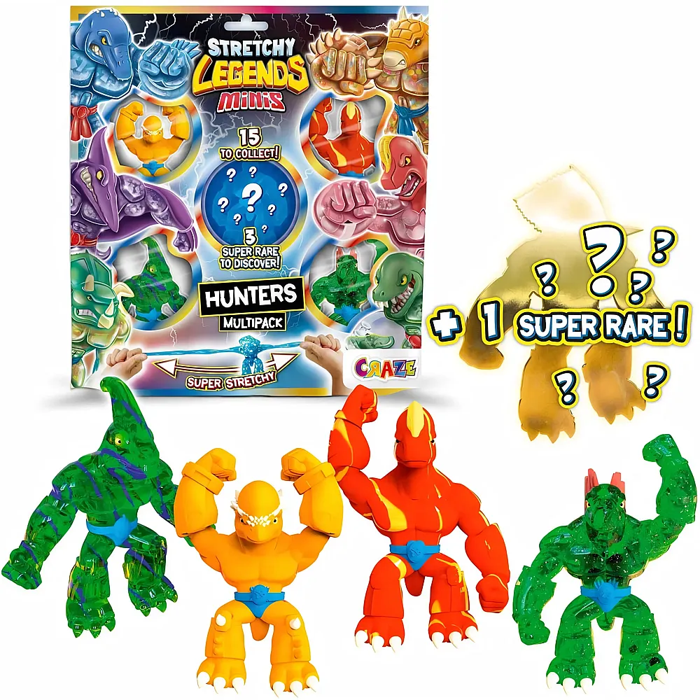 meinspielzeug - Craze Stretchy Legends Minis Multipack Hunters - 5 Teile | Gimmicks