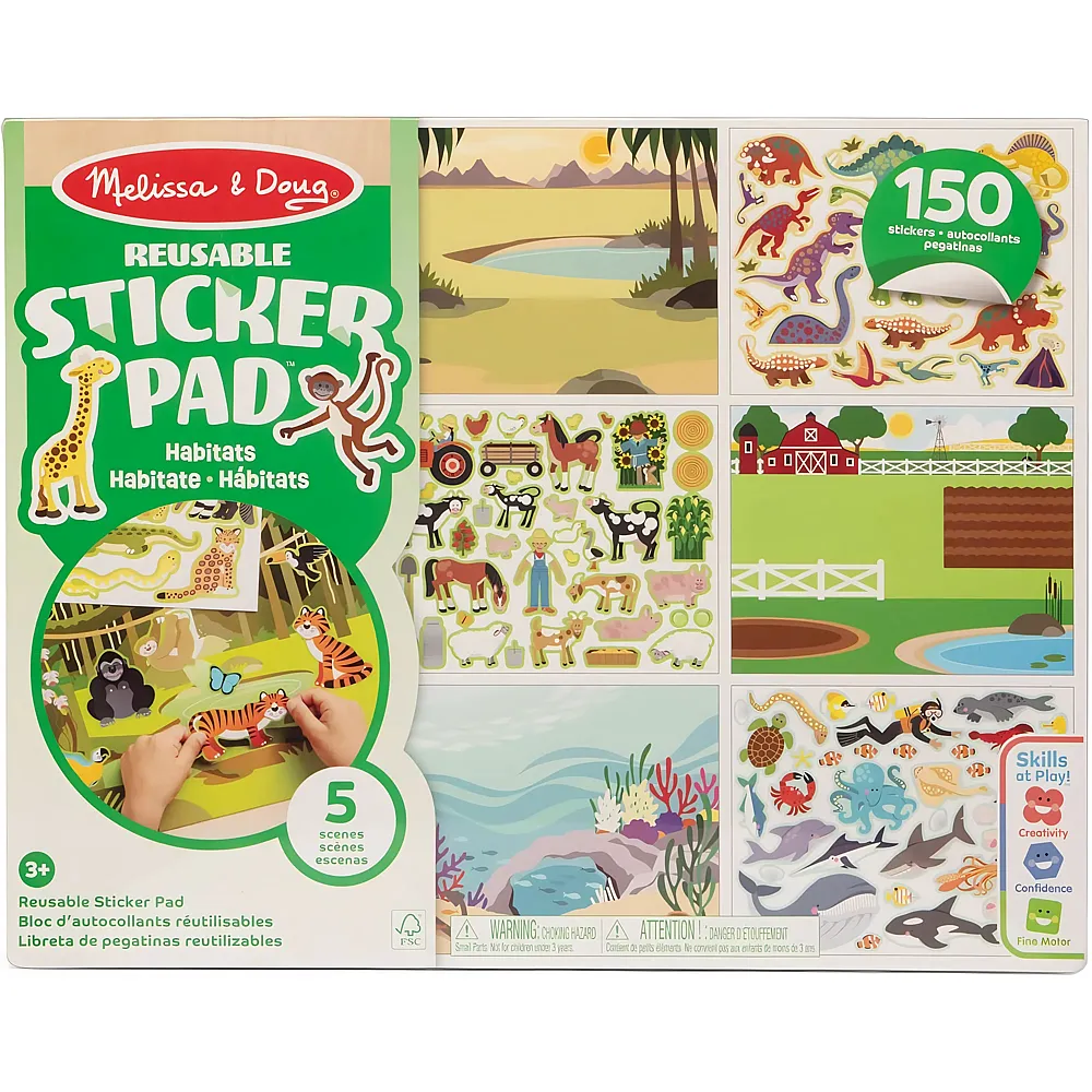 Melissa & Doug Wiederverwendbares Stickerbuch - Lebensr�ume