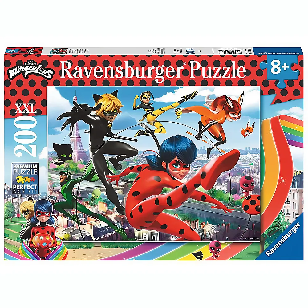 Ravensburger Puzzle Miraculous Superhelden-Power 200XXL