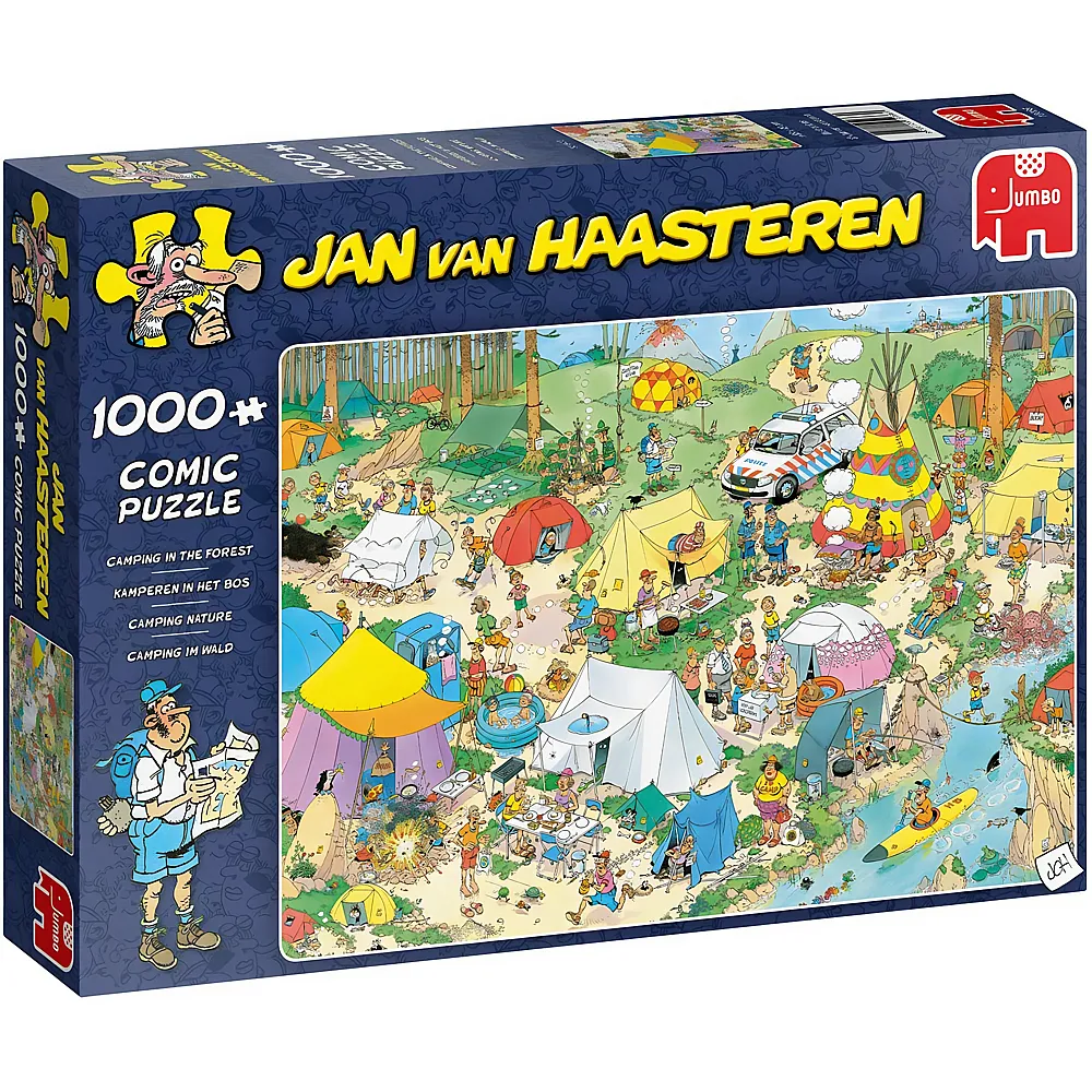 Jumbo Puzzle Jan Van Haasteren - Camping im Wald 1000Teile