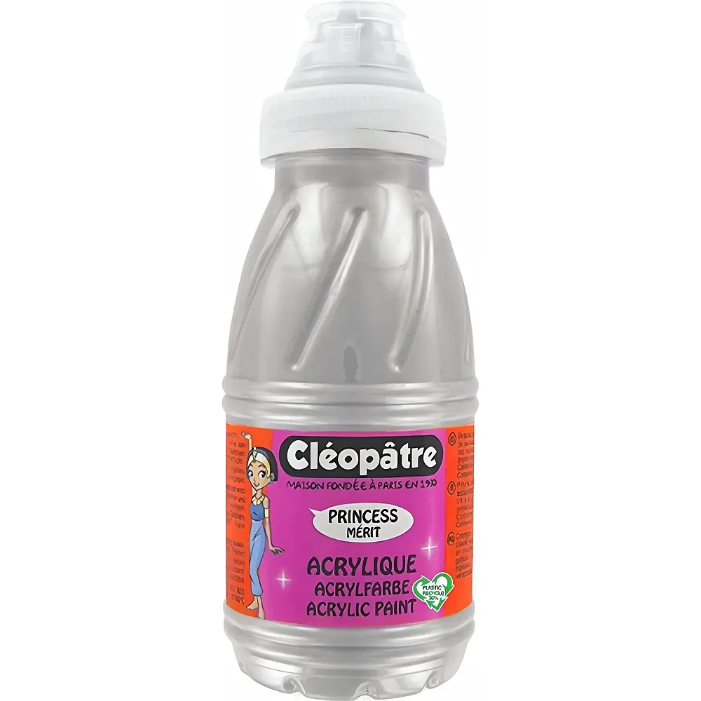 Cleopatre Princess Merit - Acrylfarbe 250ml Metallic-silber