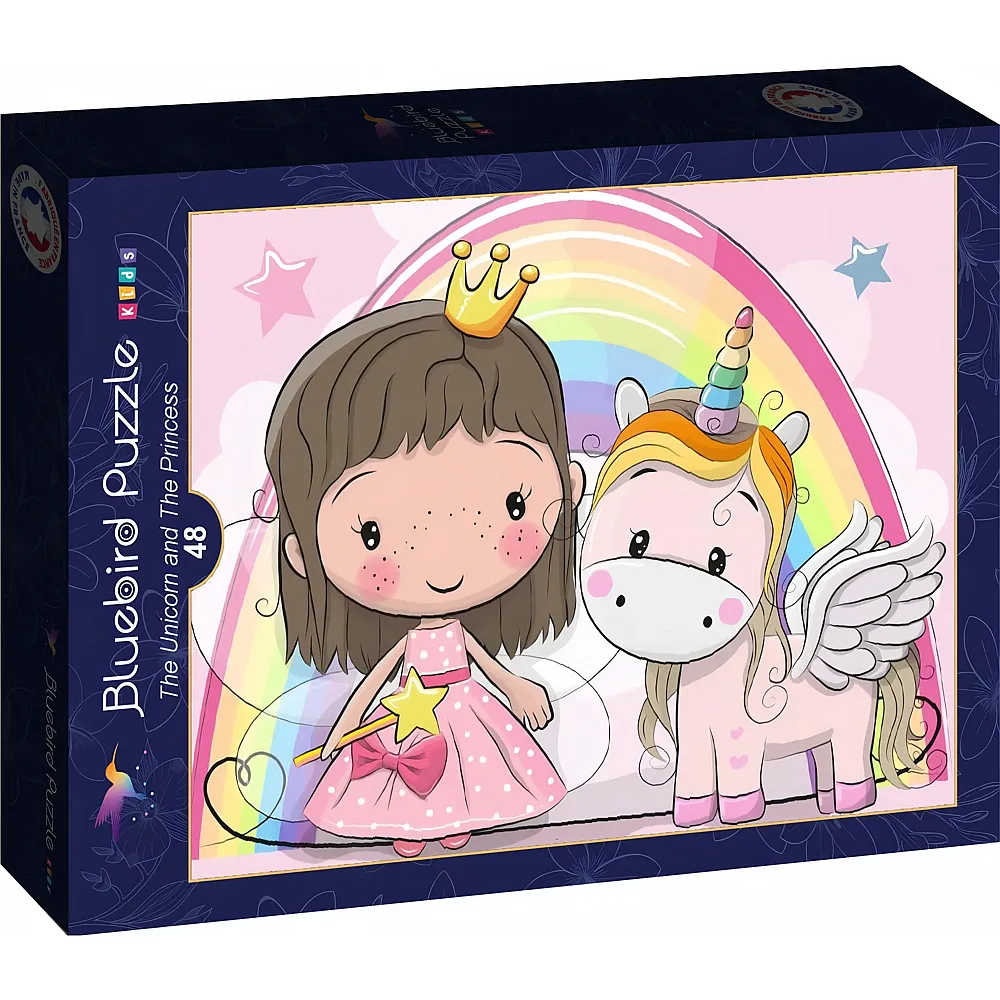 Bluebird Puzzle The Unicorn and the Princess - 48 Teile