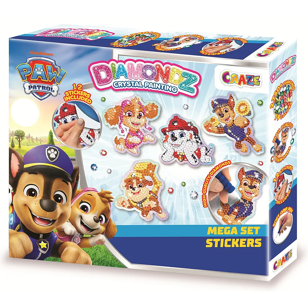 Craze Diamondz Mega Set Stickers Paw Patrol