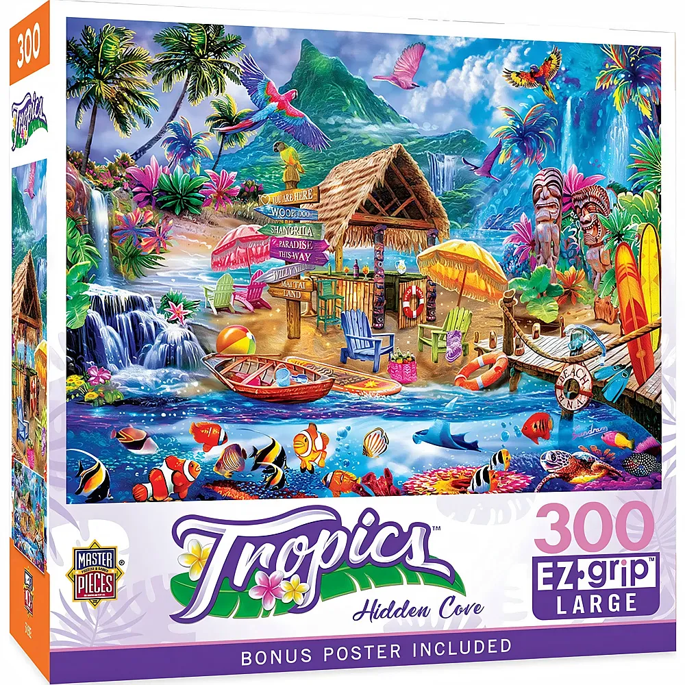 Master Pieces Puzzle Tropics Versteckte Bucht 300Teile