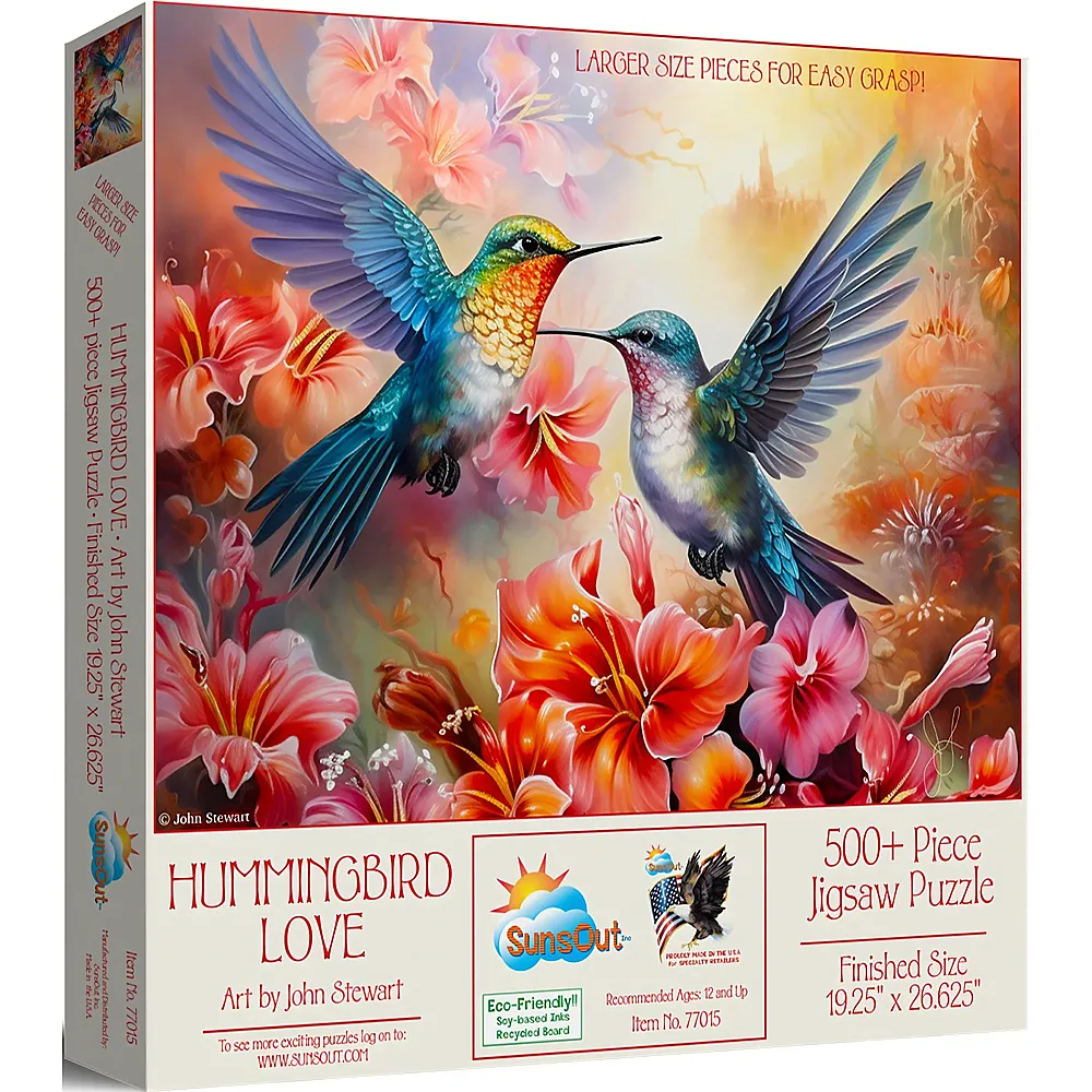 SunsOut Puzzle John Stewart Kolibri-Liebe 500Teile