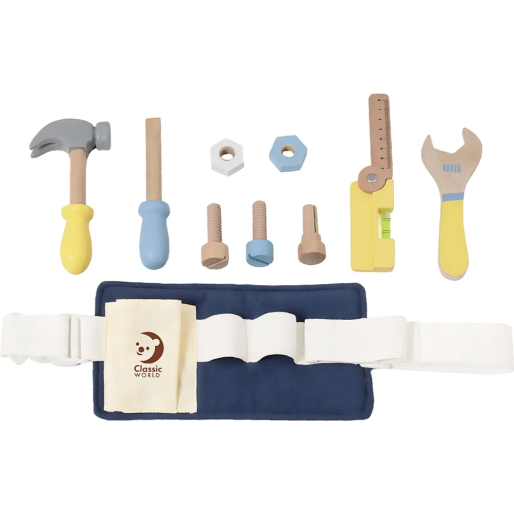 Classic World Werkzeugg�rtel aus Holz, 10 Stk.