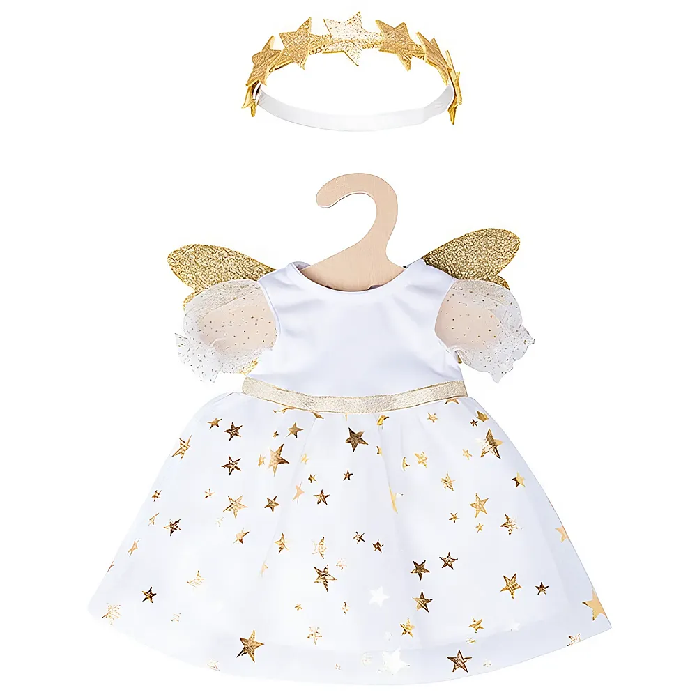 Heless Kleid Schutzengel mit Sternen-Haarband 35-45cm