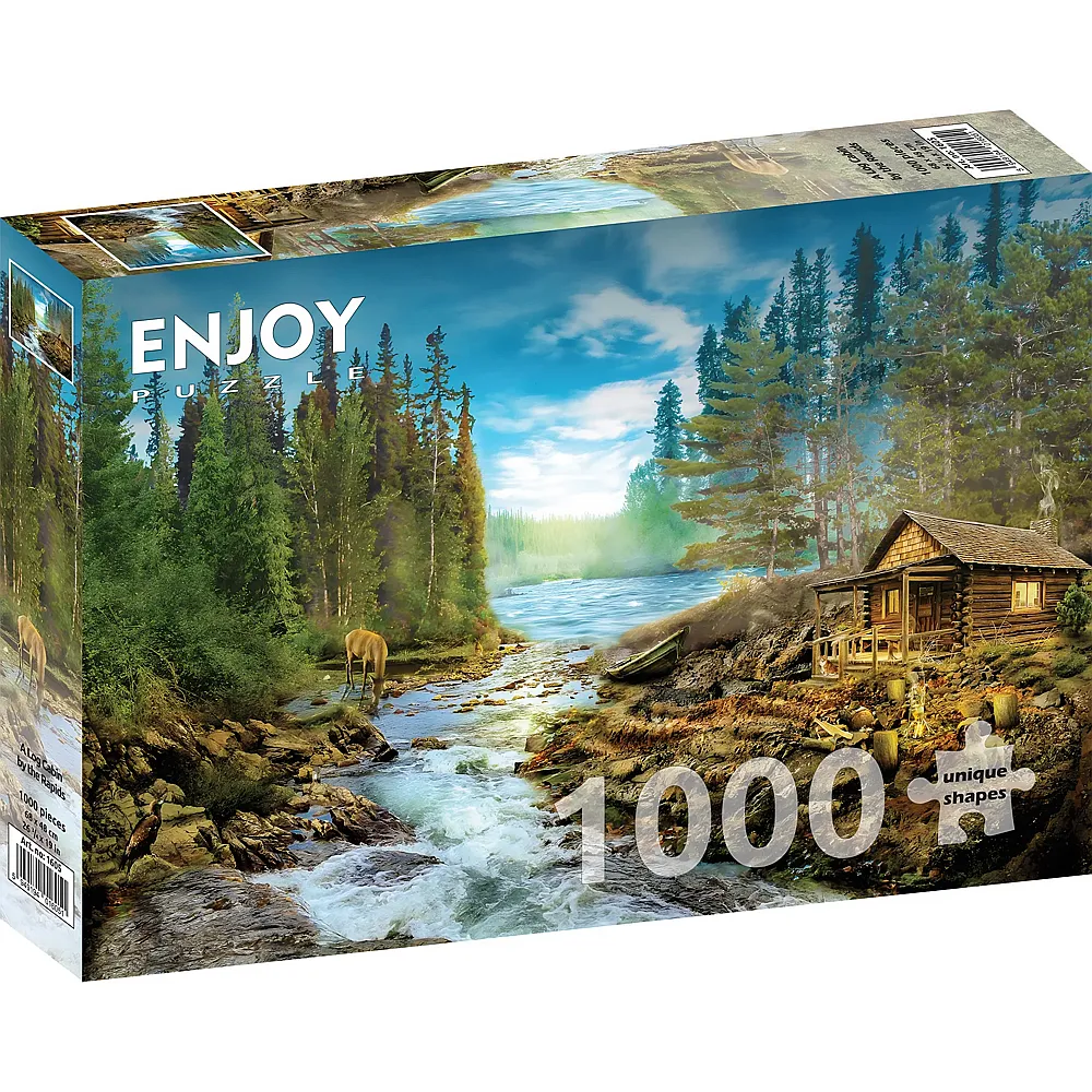 Enjoy Puzzle Blockh�tte an den Stromschnellen - 1000 Teile