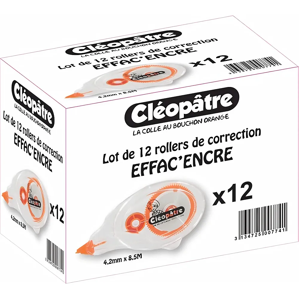 Cleopatre Set Von 12 Korrekturroller 8M Lang 4.2mm Breit
