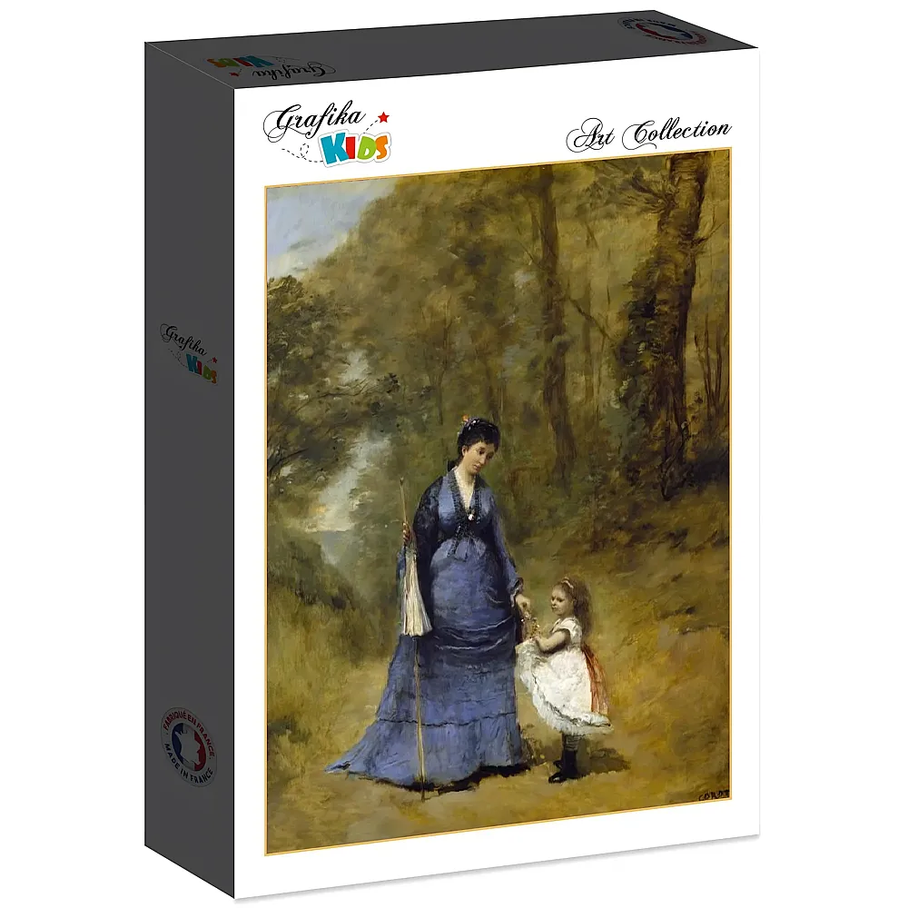 Grafika Puzzle Art Collection Jean-Baptiste-Camille Corot Madame Stumpf and Her Daughter, 1872 12Teile