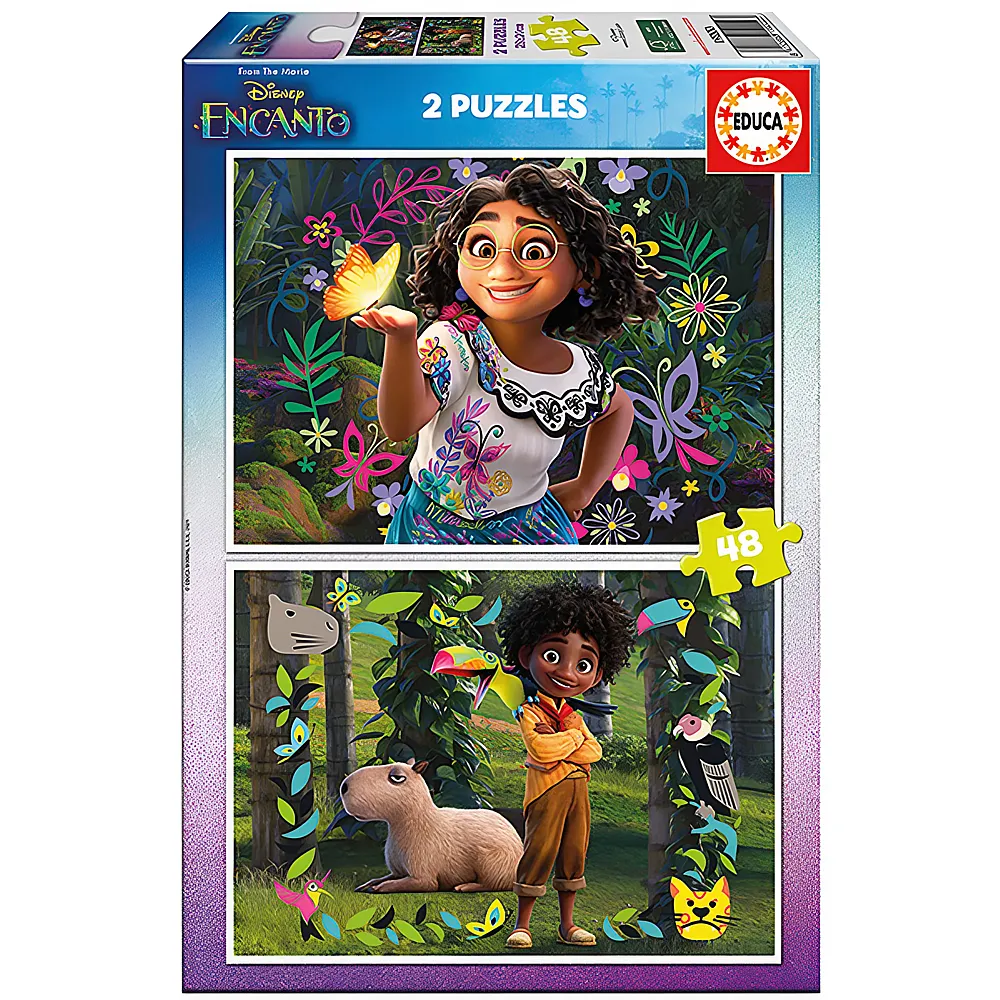 Educa Puzzle Disney Encanto 2x48 | Mehrfach-Puzzle