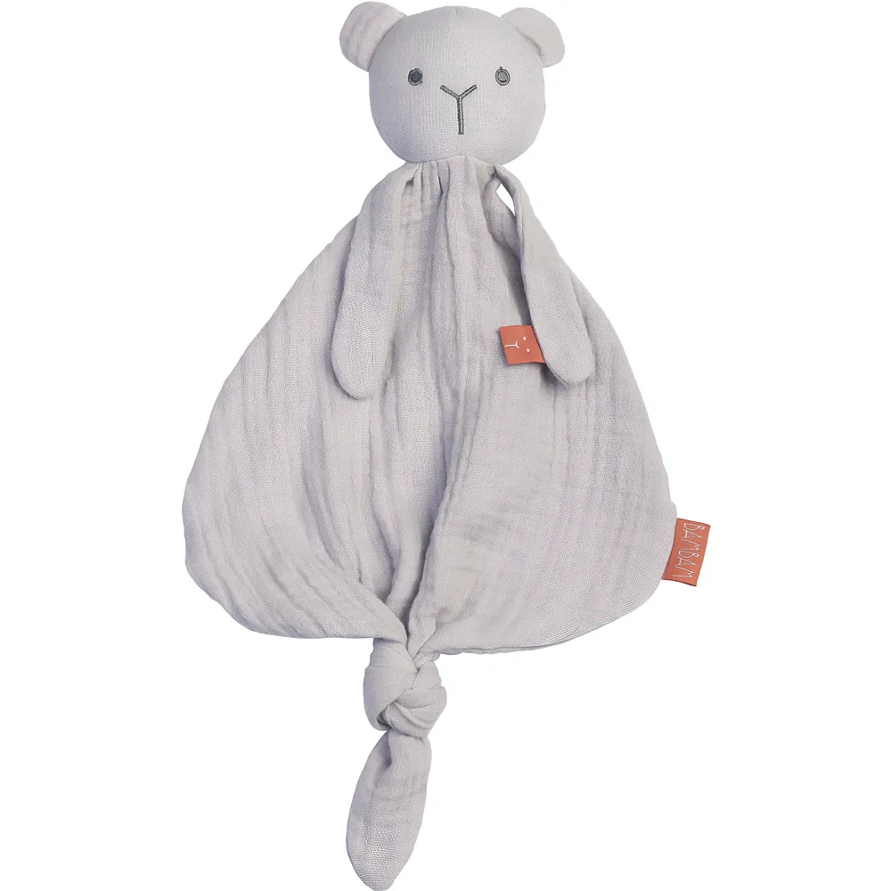 meinspielzeug - BamBam Schmusetuch B�r Organic Grau 24cm | Schmuset�cher