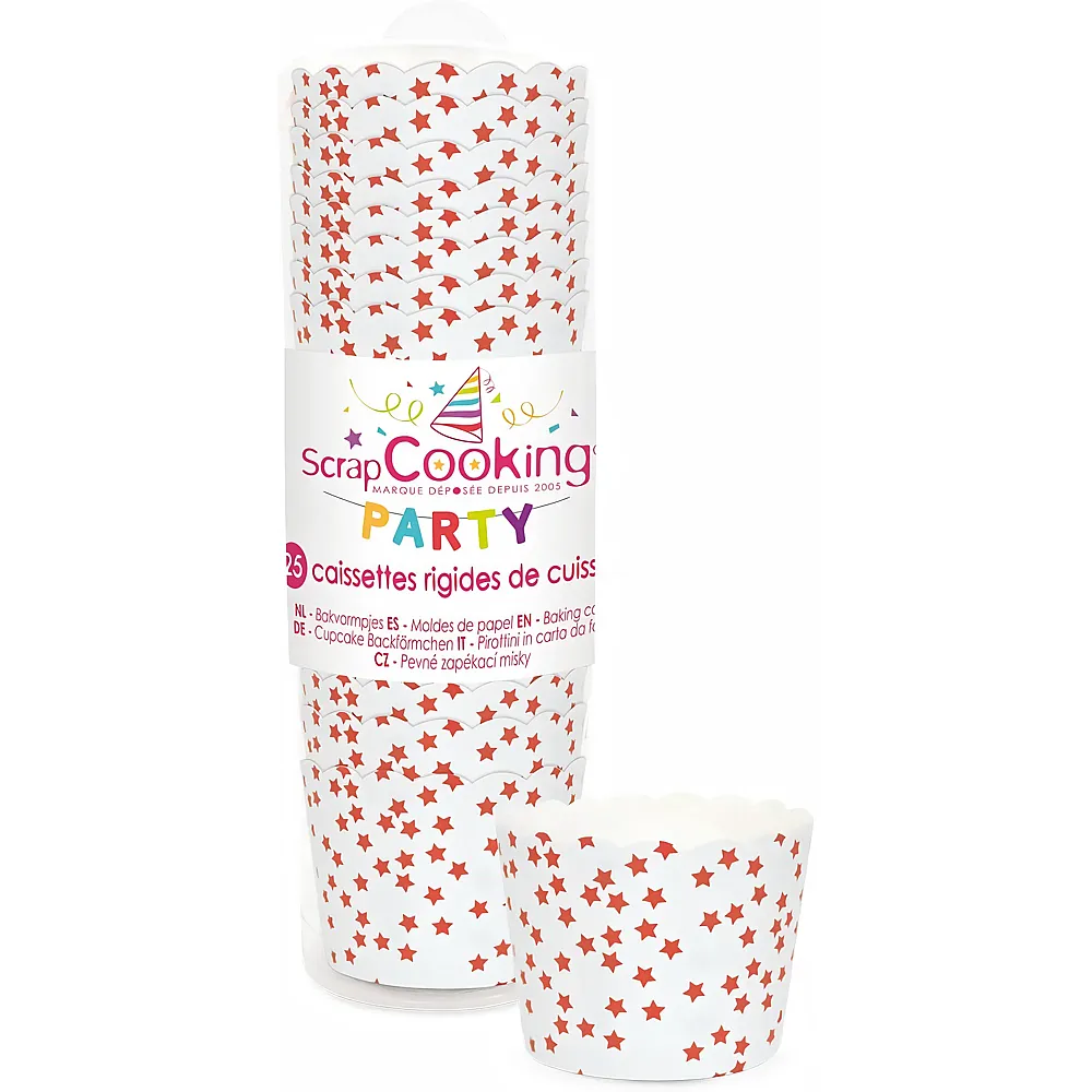 ScrapCooking 25 Backkisten Rote Sterne