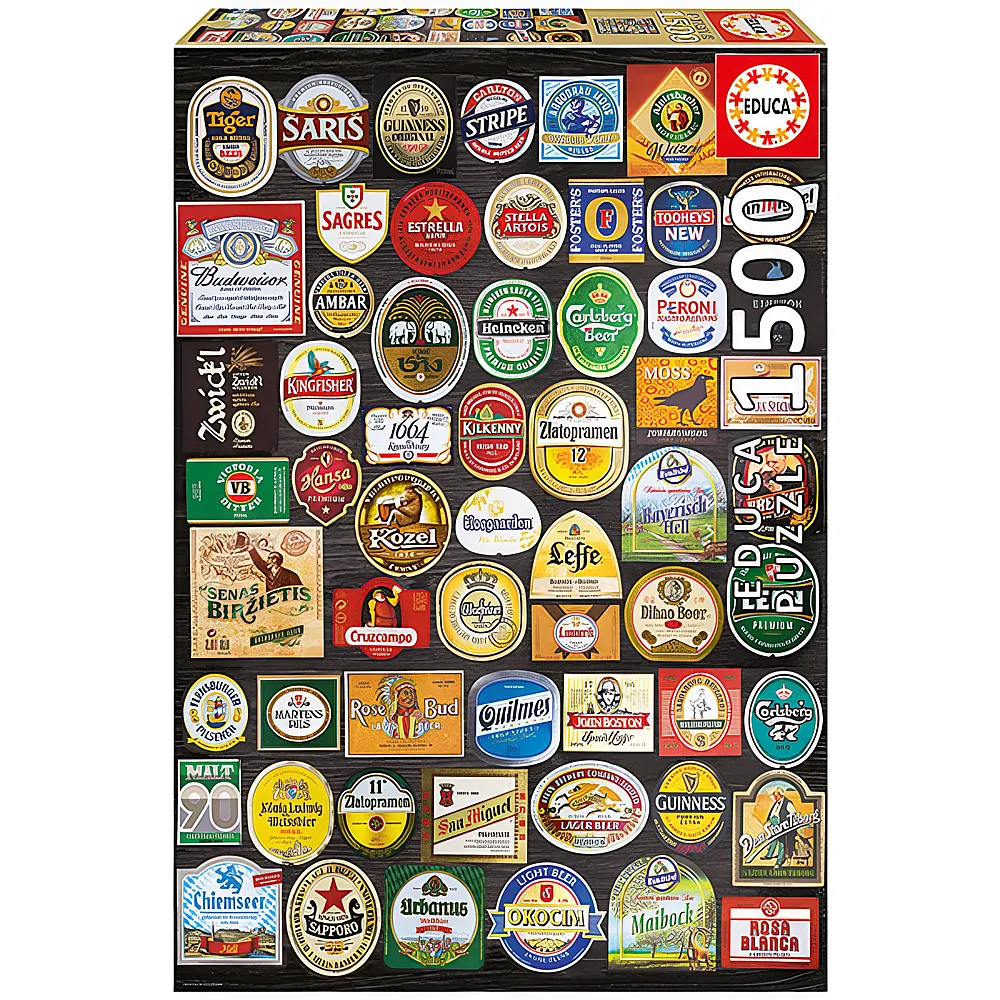 Educa Puzzle Bier Etiketten 1500Teile