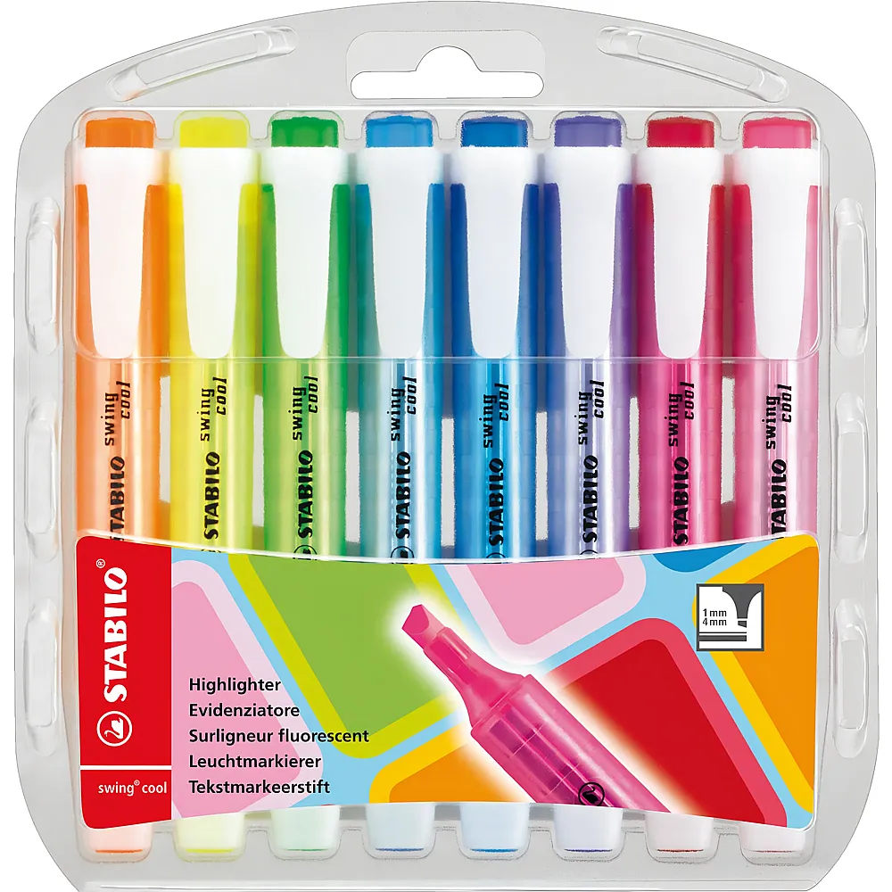 Stabilo Swing Cool Leuchtmarker - 8 Teile