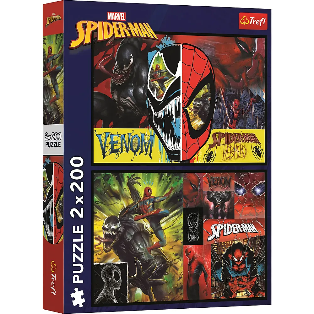 Trefl Puzzle Marvel Spider-Man: Bei Tag und Nacht 200Teile
