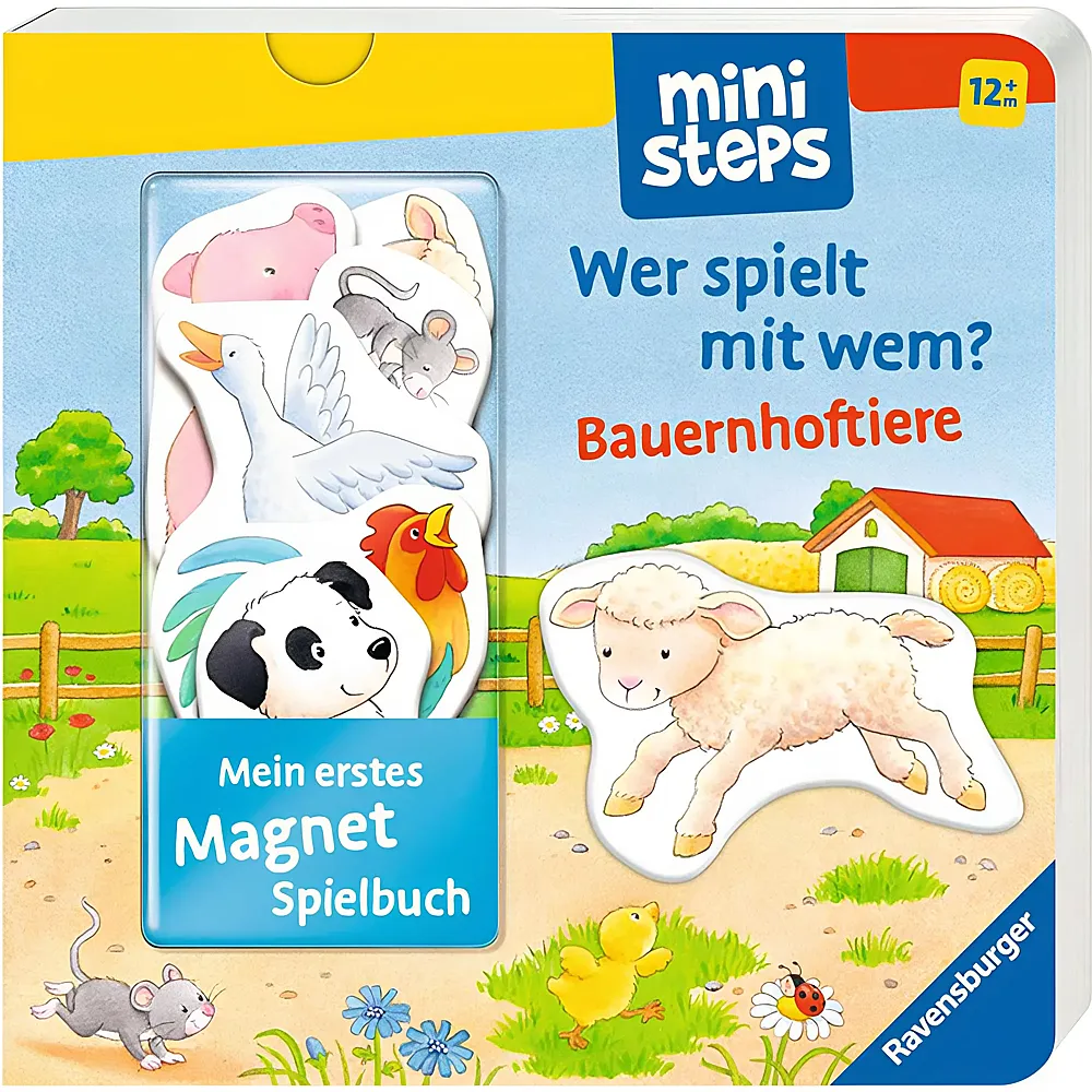 Ravensburger ministeps Mein erstes Magnetbuch: Wer spielt mit wem Bauernhoftiere