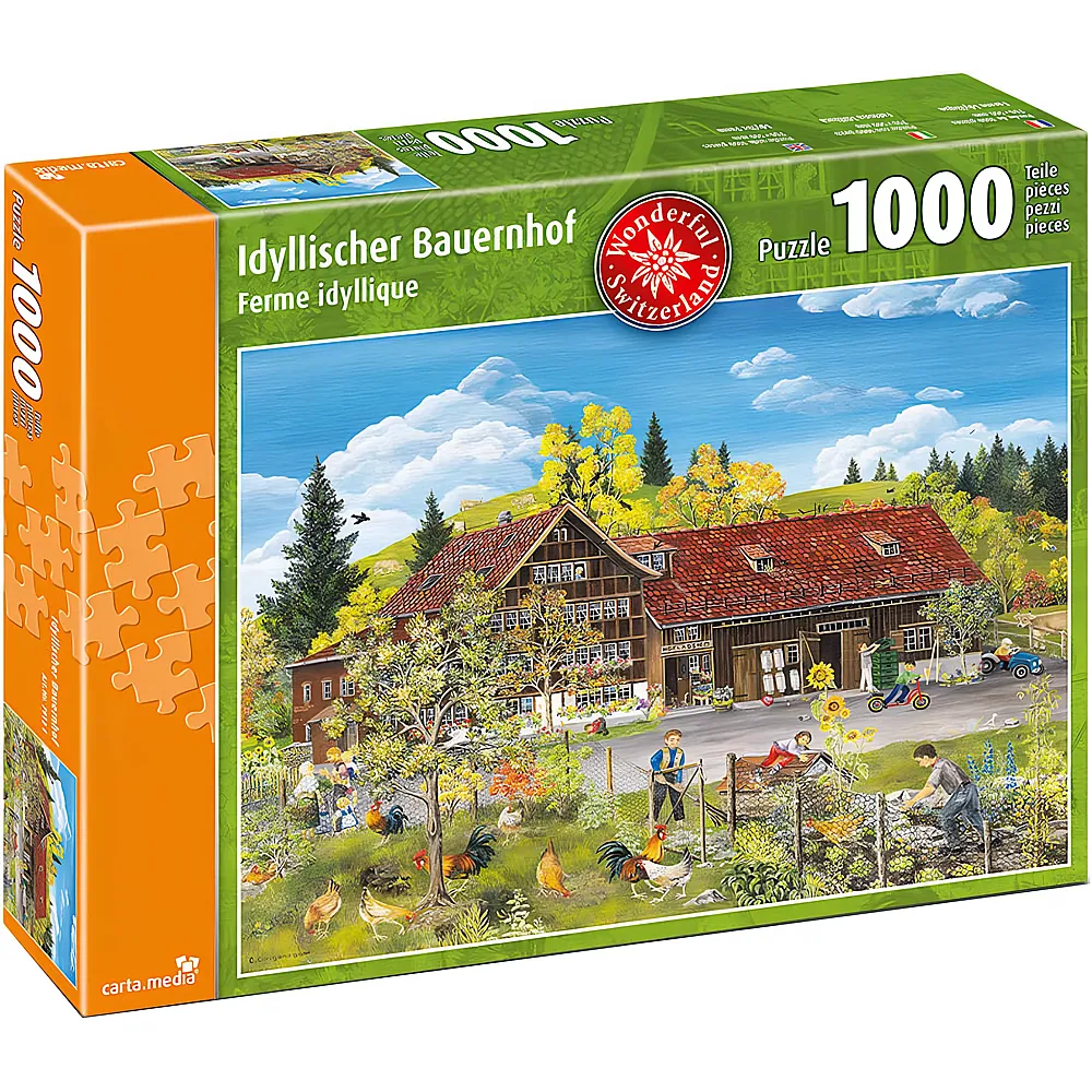 carta media Puzzle Idylischer Bauernhof - 1000 Teile | Puzzle 1000 Teile