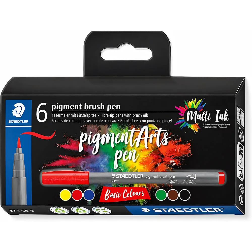 Staedtler Pigment Brush Pen - 6 Teile