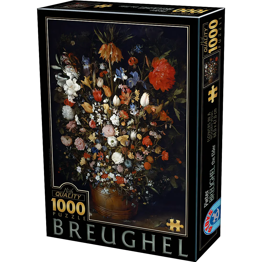 DToys Puzzle Pieter Brueghel Blumen in einer Holzschale 1000Teile