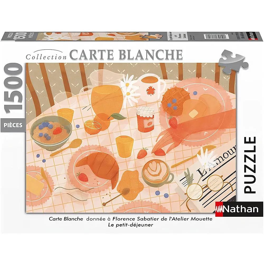 Nathan Puzzle Collection Carte Blanche Le Petit-d�jeuner - Florence Sabatier - 1500 Teile