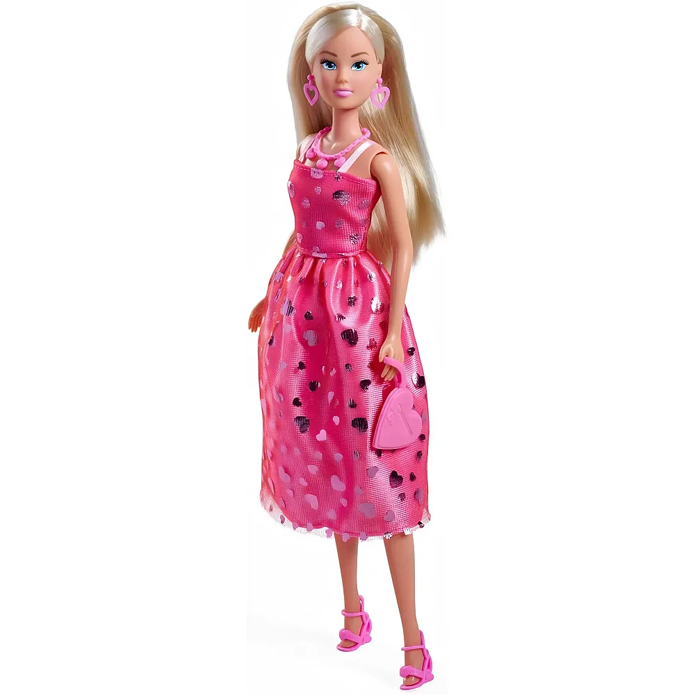 Simba Steffi Love Pink Love Ankleidepuppe im pinken Glitzerkleid