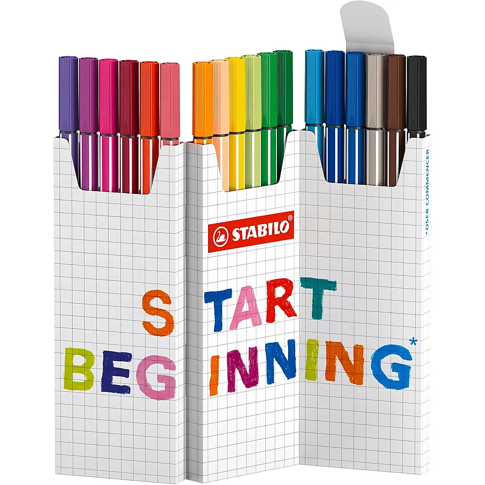 Stabilo pen 68 Zick Zack - 18 Teile | Farbe & Kreide