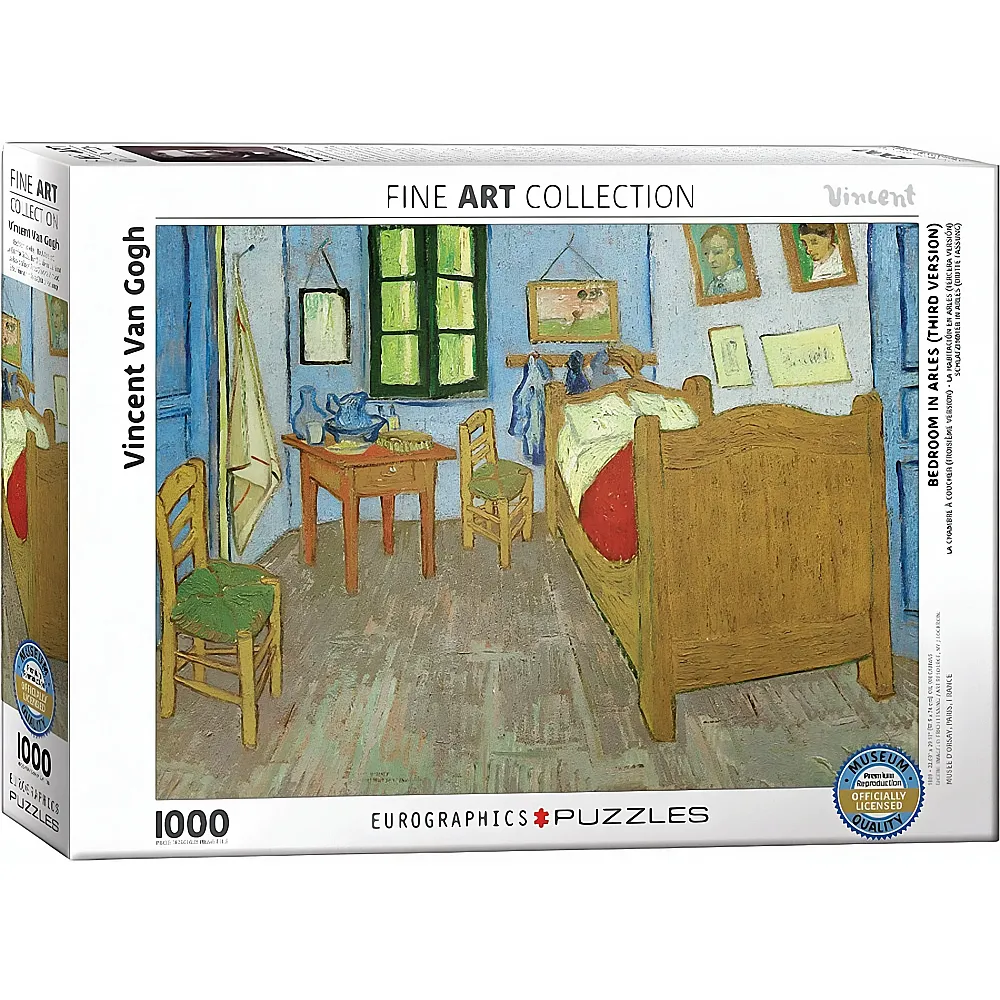 meinspielzeug - Eurographics Puzzle Vincent Van Gogh - The bedroom of van Gogh 1000Teile | Puzzle 1000 Teile