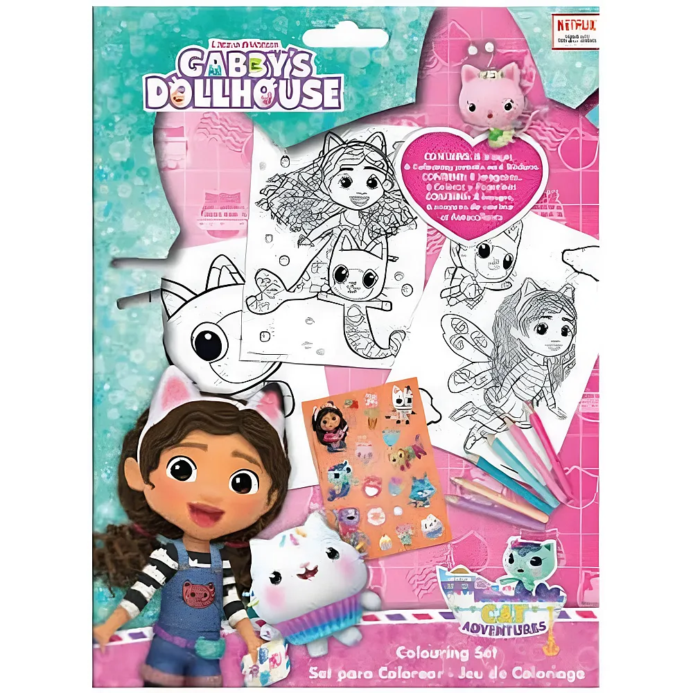 Kids Licensing Gabby's Dollhouse Ausmalset mit Stickern