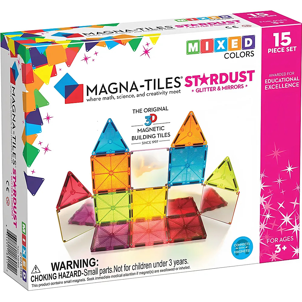 Magna-Tiles Stardust Glitter Set 15Teile