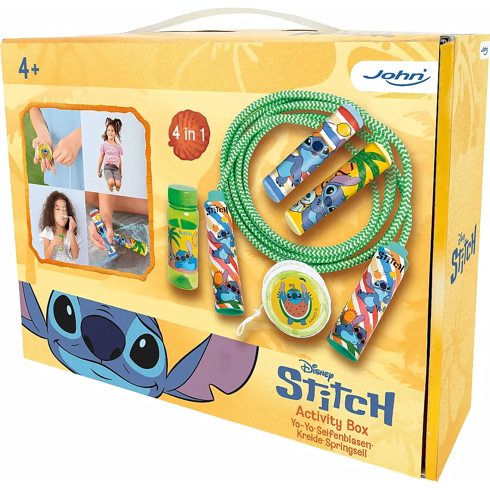 John Activity Box Stitch Springseil, Yoyo, 2 Kreiden,