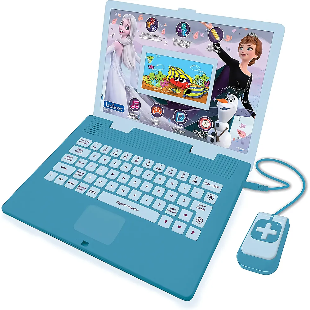 Lexibook Disney Frozen Ordinateur Portable �ducatif bilingue FR/EN