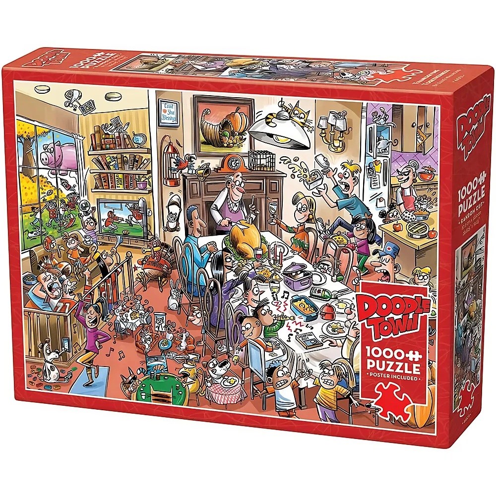 Cobble Hill Puzzle DoodleTown: Thanksgiving Togetherness 1000Teile