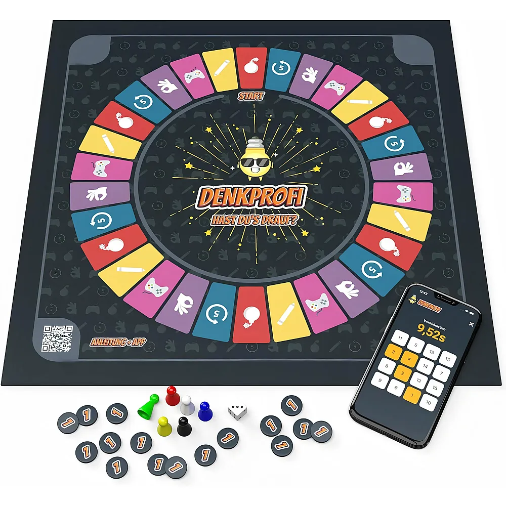 Kl�ngelbande Denkprofi - Das Brettspiel mit App, interaktives Quiz-, Wissens- und Familienspiel
